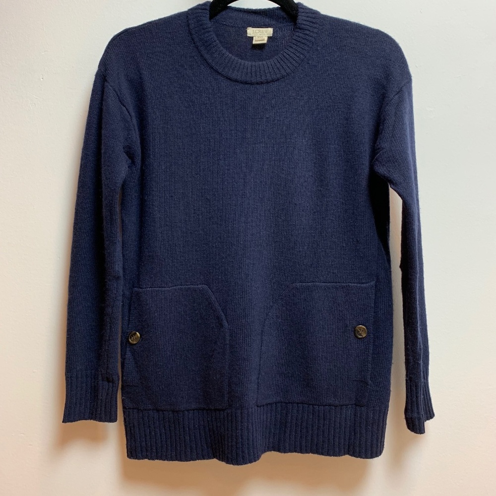 J.Crew Navy Button Pocket Sweater - Size XXS
